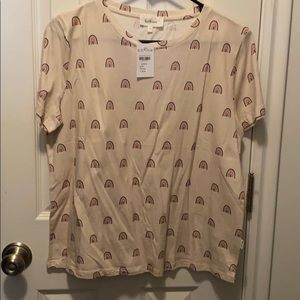 NWT oversized rainbow tee